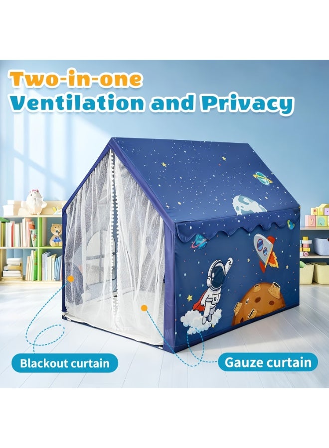 Jubilin Kids Play Tent House, Extra Large Playhouse Tent Indoor & Outdoor, Play House Kids Tent Castle, Princess Castle Tent for Boys & Girls, Play Cottage Toys Gift (Rocket Spaceship) - Image 5